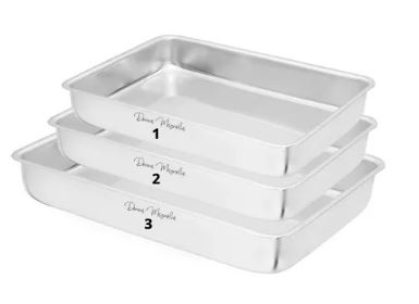 Jogo 3 Forma Assadeira Bolo