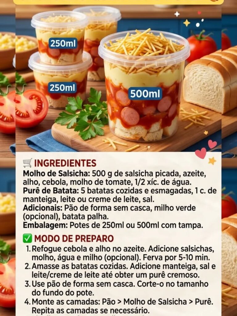 Cachorro Quente no Pote: Receita Fácil e Deliciosa